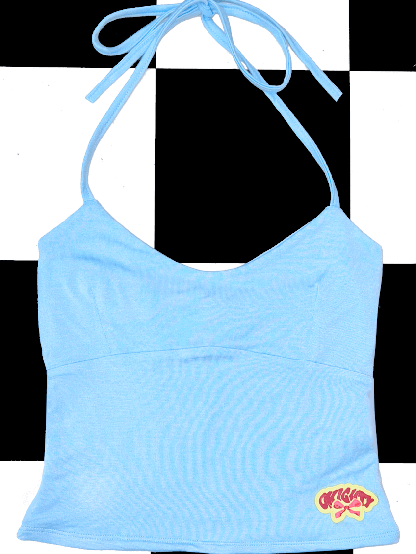 o'mighty RIBBON HALTER IN BLUE