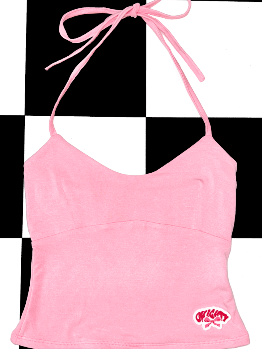o'mighty RIBBON HALTER IN PINK