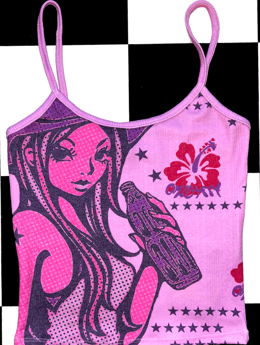 o'mighty RODEO PRINCESS POINTELLE TANK IN PINK