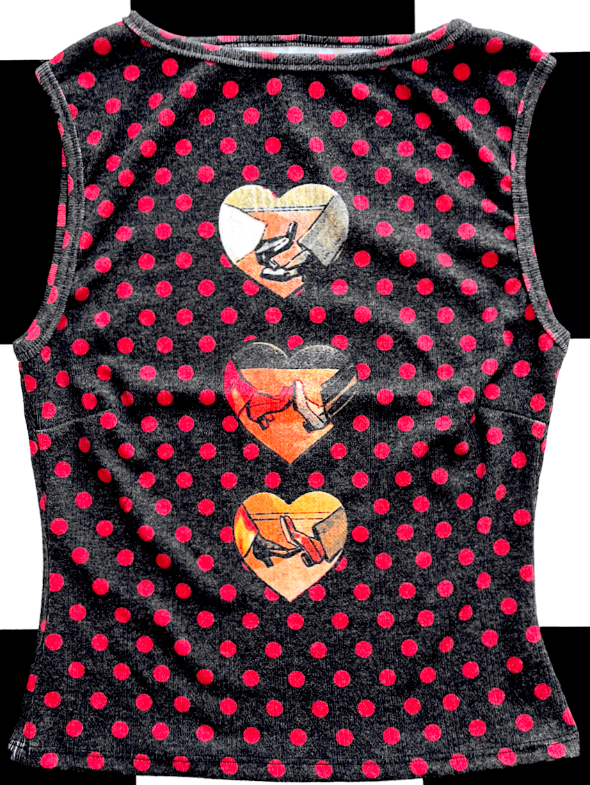 o'mighty ROMANCE POINTELLE TANK IN BLACK