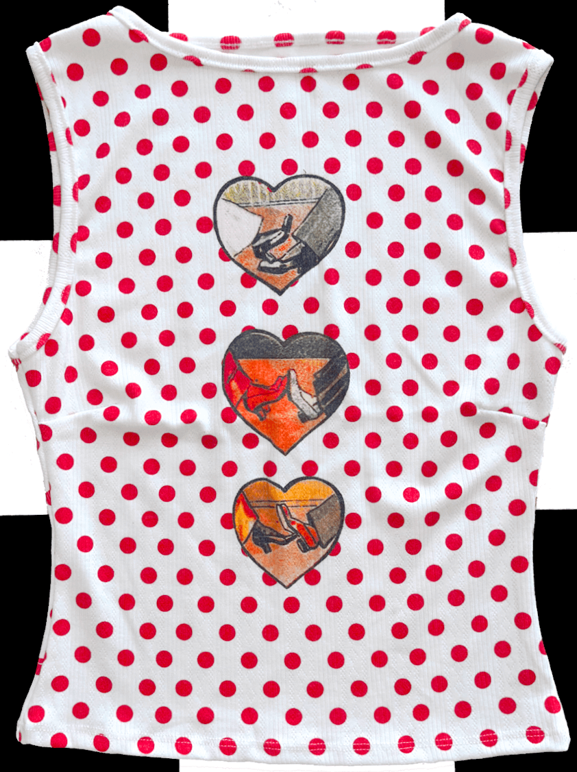 o'mighty ROMANCE POINTELLE TANK IN WHITE