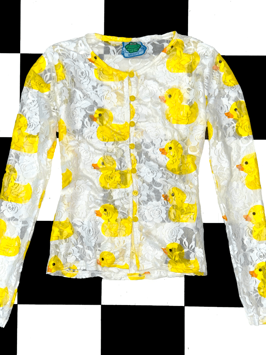 o'mighty RUBBER DUCK LACE CARDIGAN