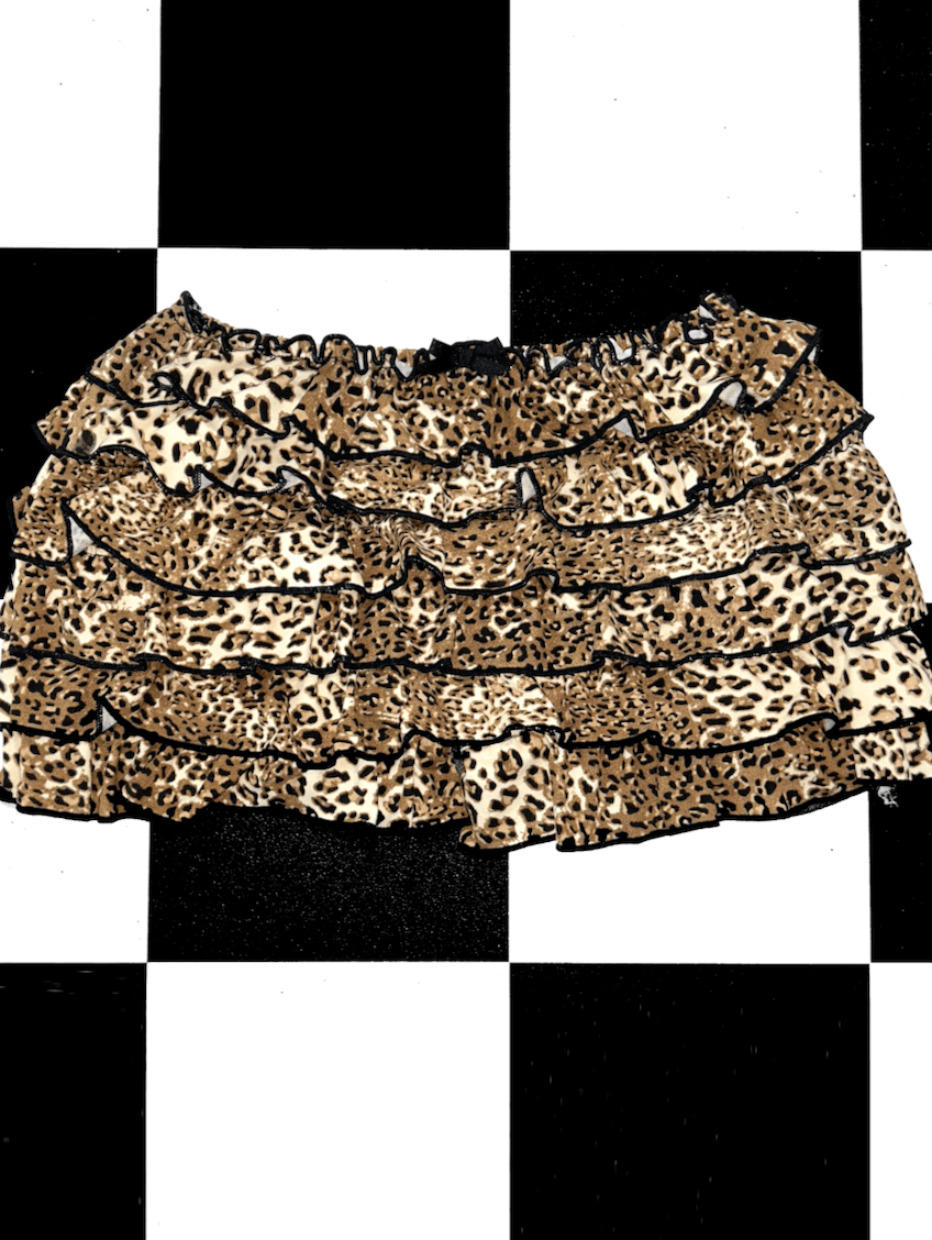 o'mighty RUFFLE SHORTS IN SMALL LEOPARD