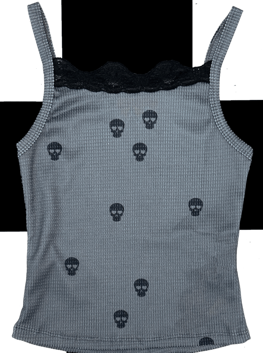 o'mighty SKULLY WAFFLE TANK