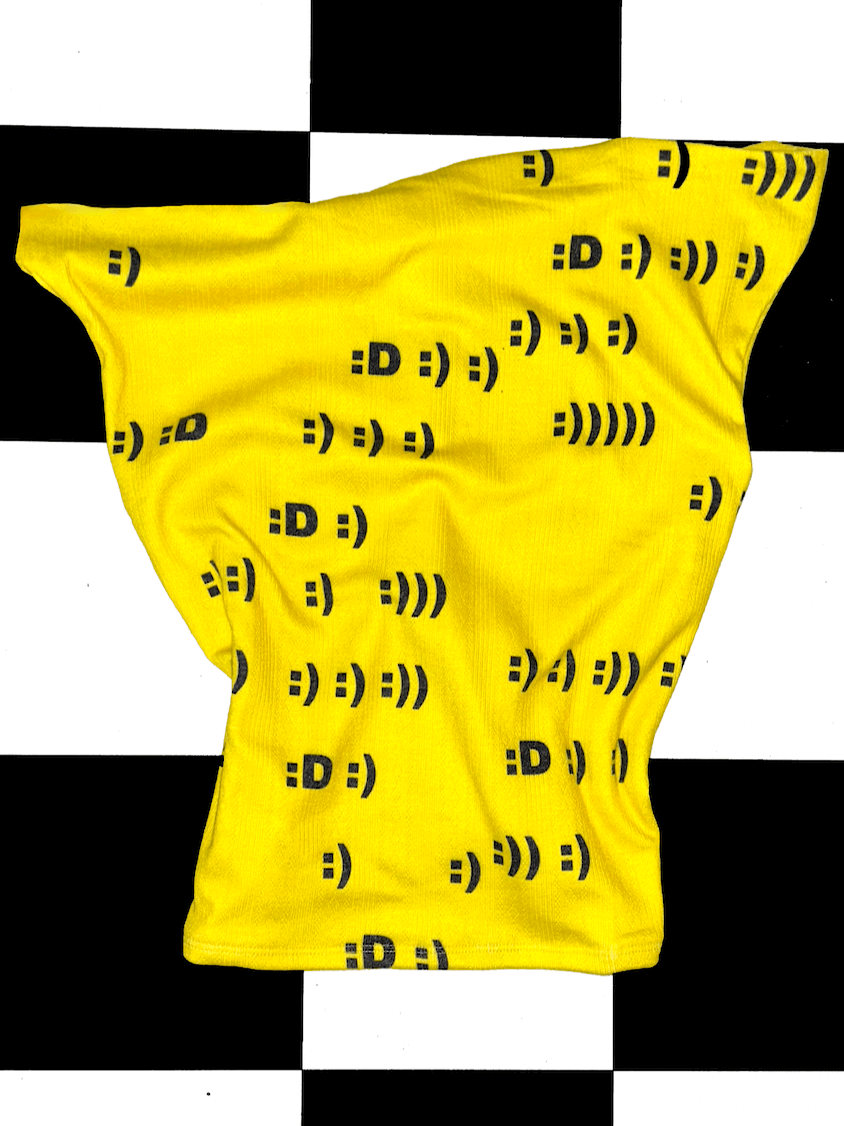 o'mighty SMILE EMOTICON POINTELLE OFF SHOULDER