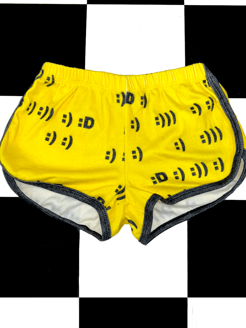 o'mighty SMILE EMOTICON POINTELLE SHORTS