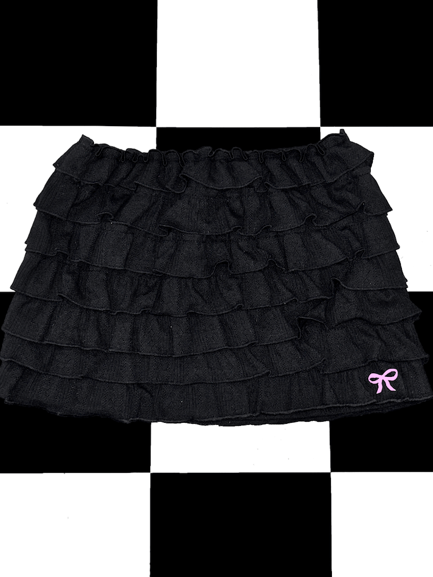 o'mighty SOFT BUNNY SKIRT IN BLACK