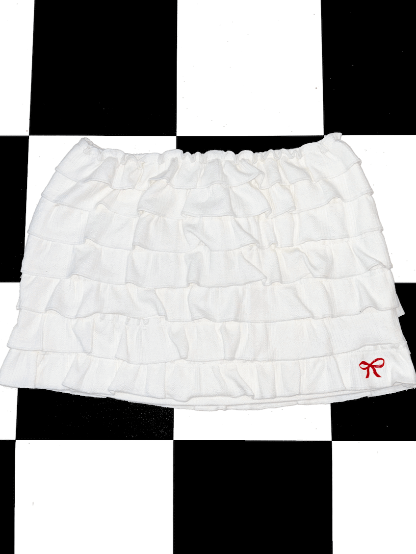 o'mighty SOFT BUNNY SKIRT IN WHITE