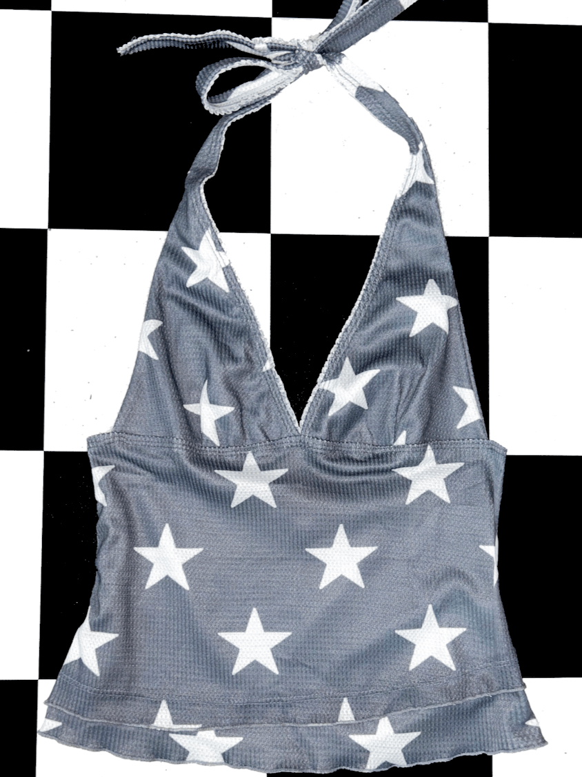 o'mighty STAR BABE WAFFLE HALTER IN GREY