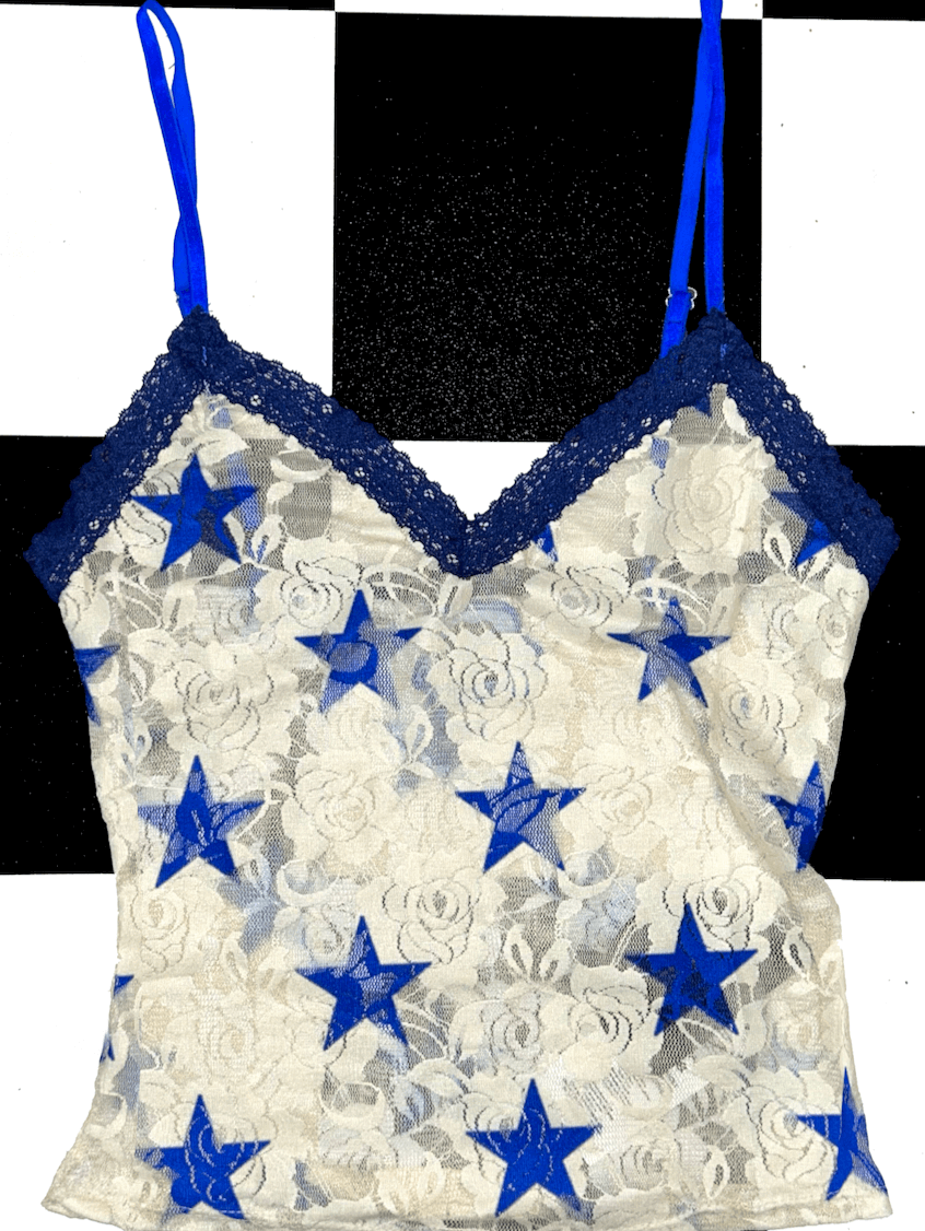 o'mighty STAR LACE CAMI IN CREAM