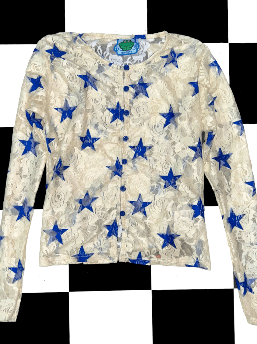 o'mighty STAR LACE CARDIGAN IN CREAM