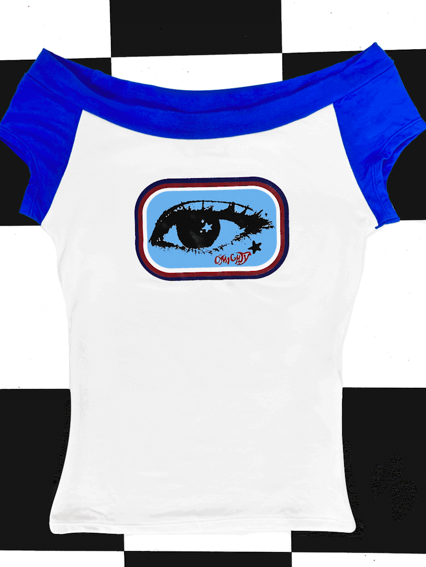 o'mighty STARRY EYE BOATNECK TOP IN WHITE