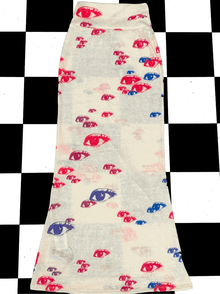 o'mighty STARRY EYE SLUB SKIRT IN CREAM