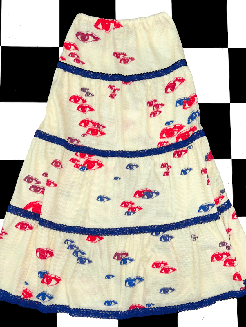o'mighty STARRY EYE WAFFLE LONG SKIRT