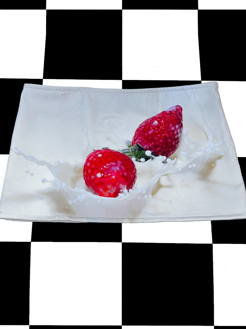 o'mighty STRAWBERRY MILK MICRO SKIRT