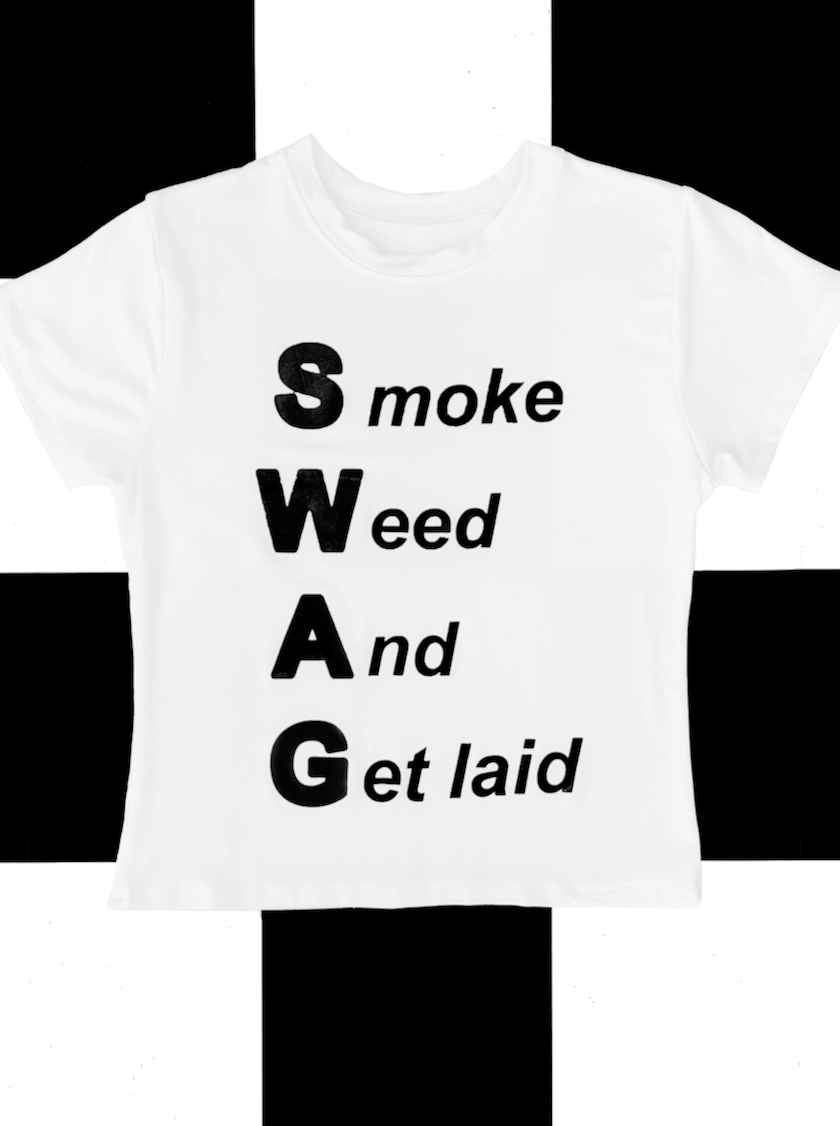 o'mighty SWAG BABY TEE IN WHITE