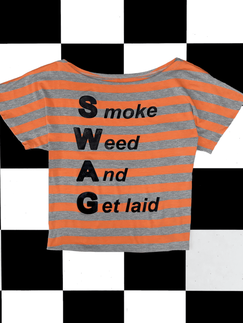 o'mighty SWAG STRIPED OFFSHOULDER