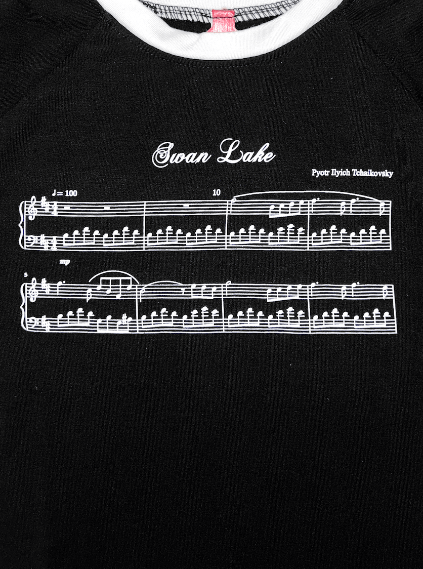 o'mighty SWAN LAKE RINGER TEE IN BLACK