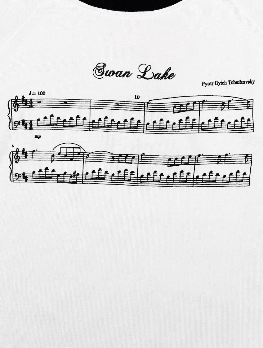 o'mighty SWAN LAKE RINGER TEE IN WHITE