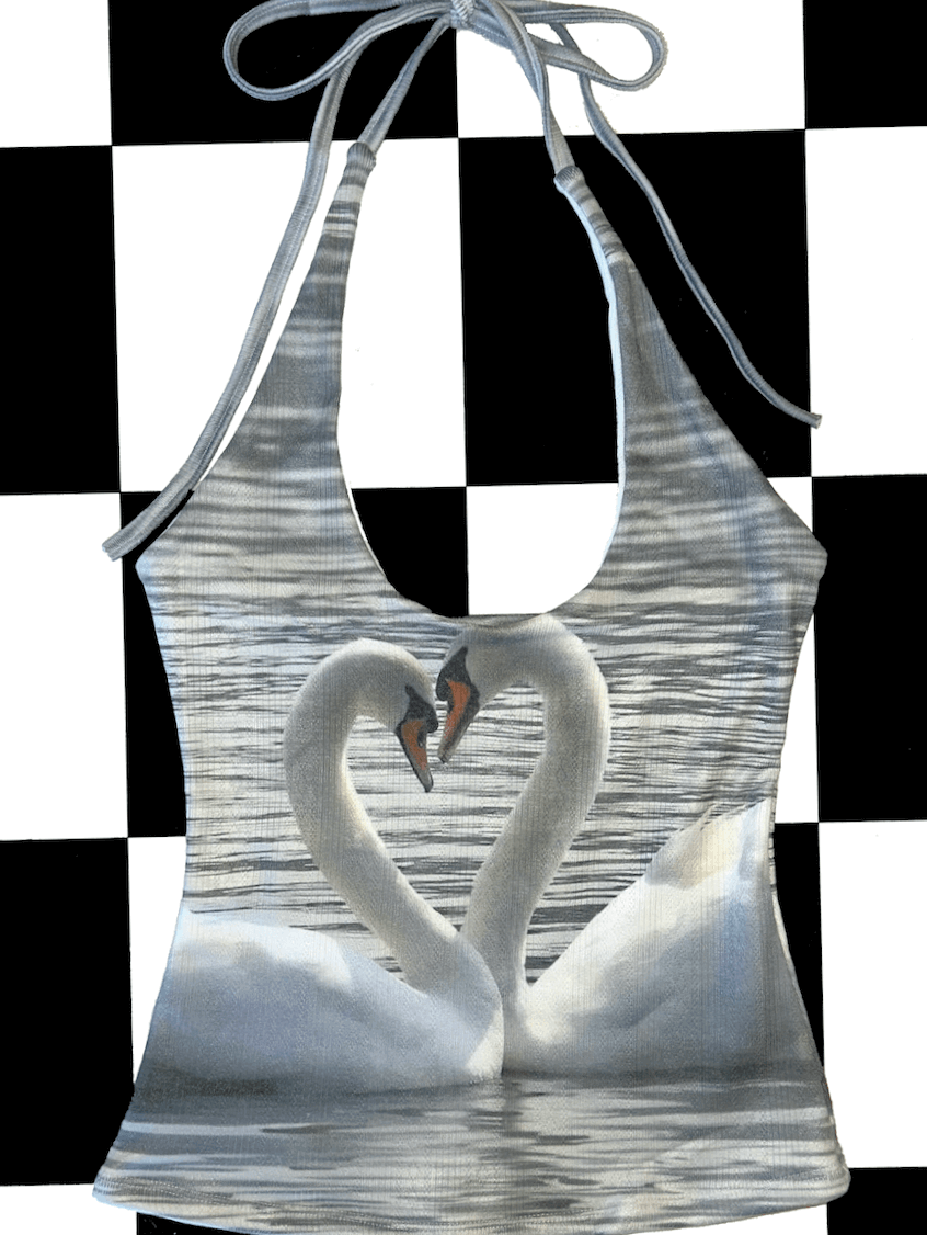 o'mighty SWAN LOVE POINTELLE HALTER