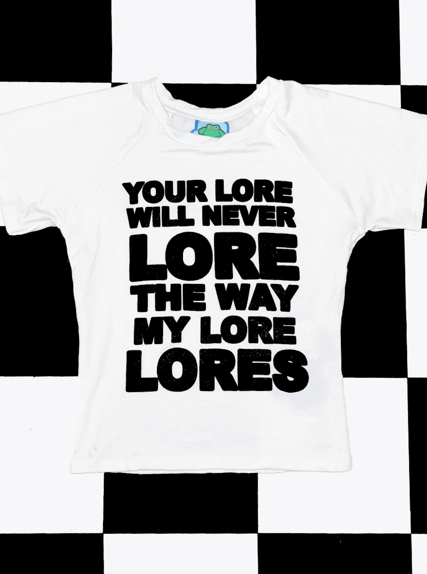 o'mighty THE LORE BABY TEE IN WHITE