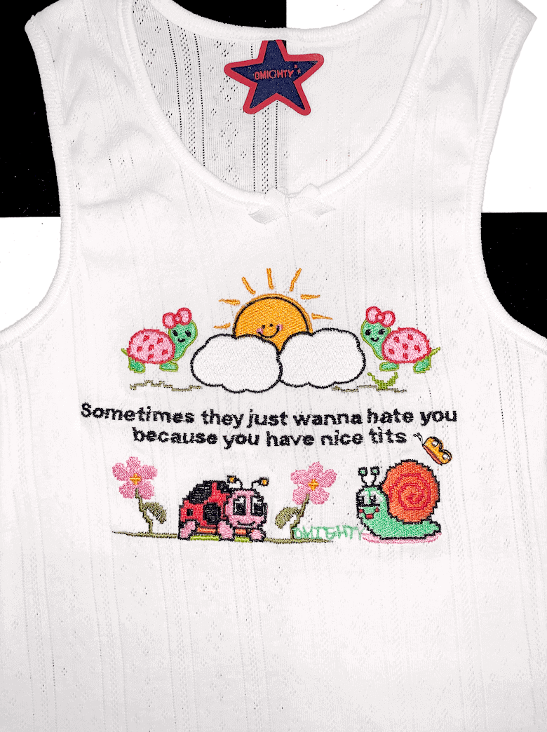 o'mighty THEY JUST WANNA HATE IN WHITE