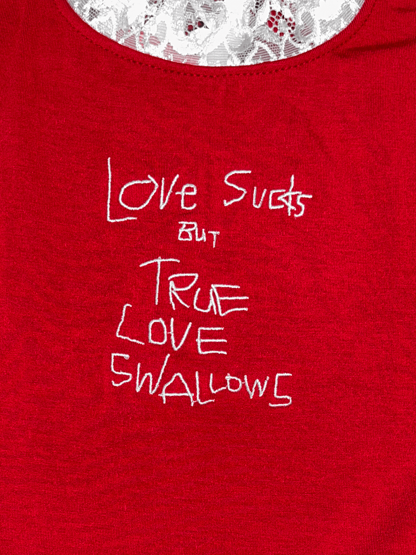 o'mighty TRUE LOVE SWALLOWS LACE CAMI