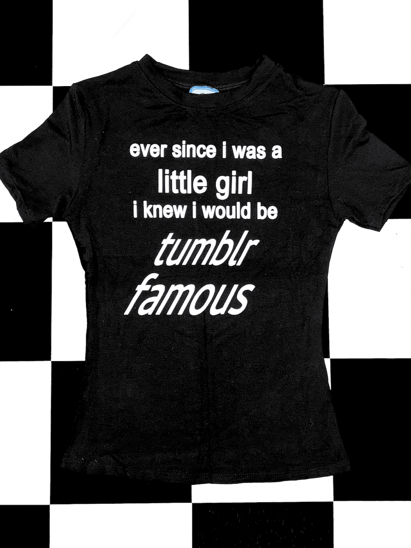 o'mighty TUMBLR FAMOUS BABY TEE IN BLACK