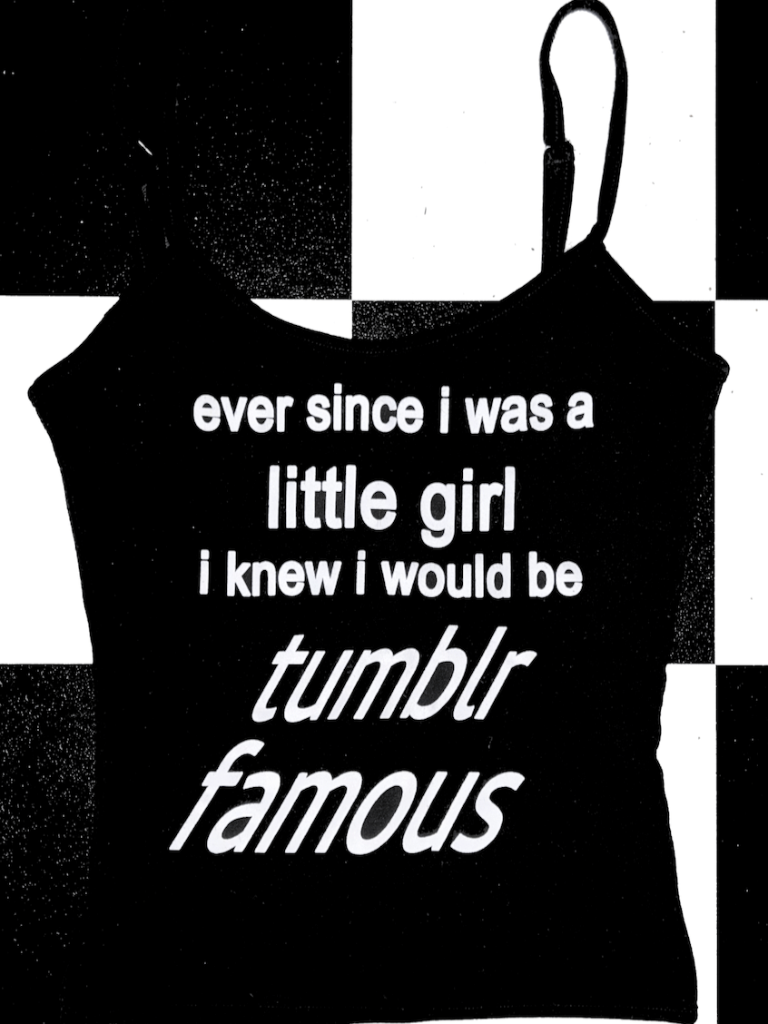o'mighty TUMBLR FAMOUS FITTED TANK IN BLACK