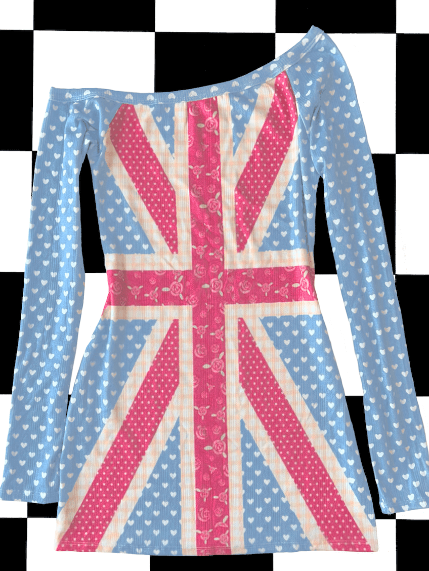 o'mighty UNION JACK IN FLORAL AND HEARTS
