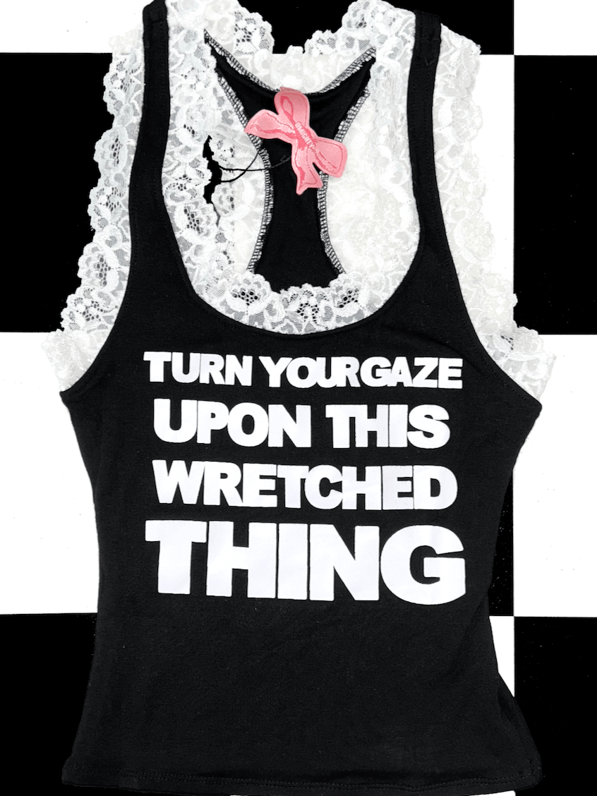 o'mighty WRETCHED THING LACE CAMI IN BLACK