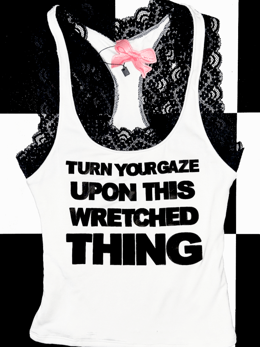 o'mighty WRETCHED THING LACE CAMI IN WHITE