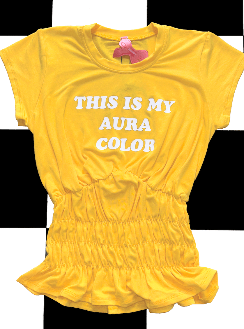 o'mighty YELLOW AURA SCRUNCHIE TEE