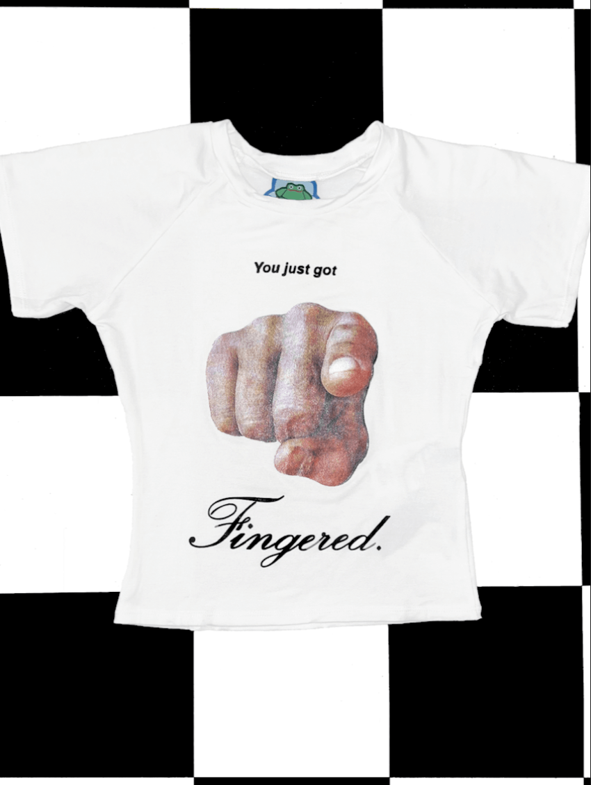o'mighty YOU JUST GOT FINGERED BABY TEE