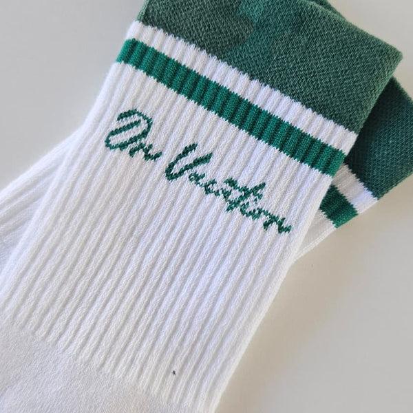 On Vacation Club 2-Pack Jetset Tennis Socks - Red & Green