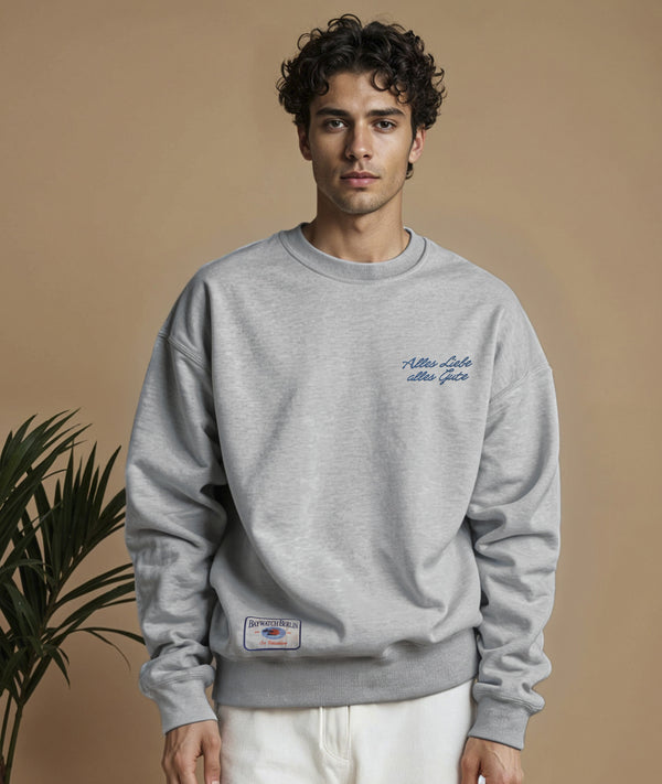 On Vacation Club Baywatch Berlin Alles Liebe Sweater - Heather Grey