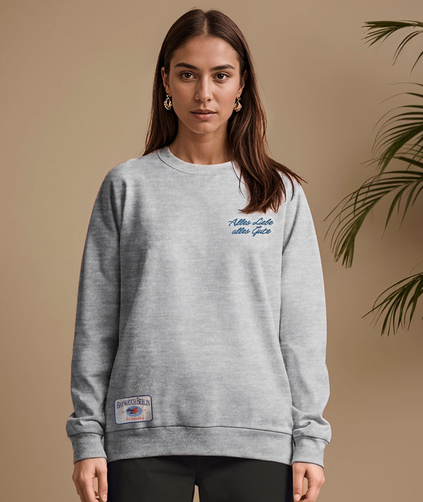 On Vacation Club Baywatch Berlin Alles Liebe Sweater - Heather Grey
