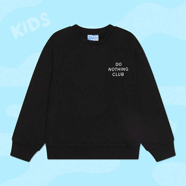 on vacation club Kids Do Nothing Club Sweater - Black