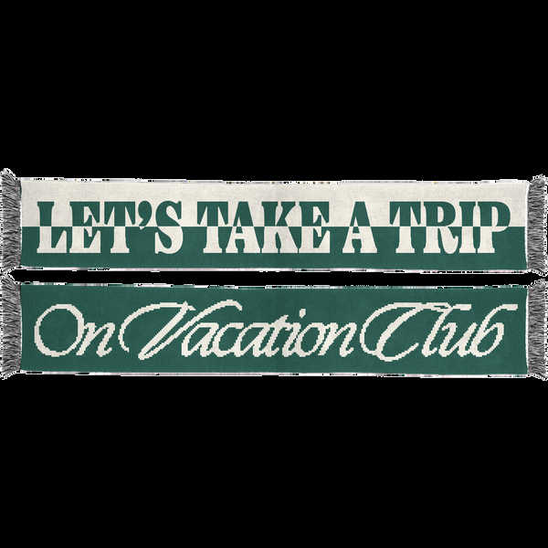 on vacation club Let's take a trip Scarf - Green/White