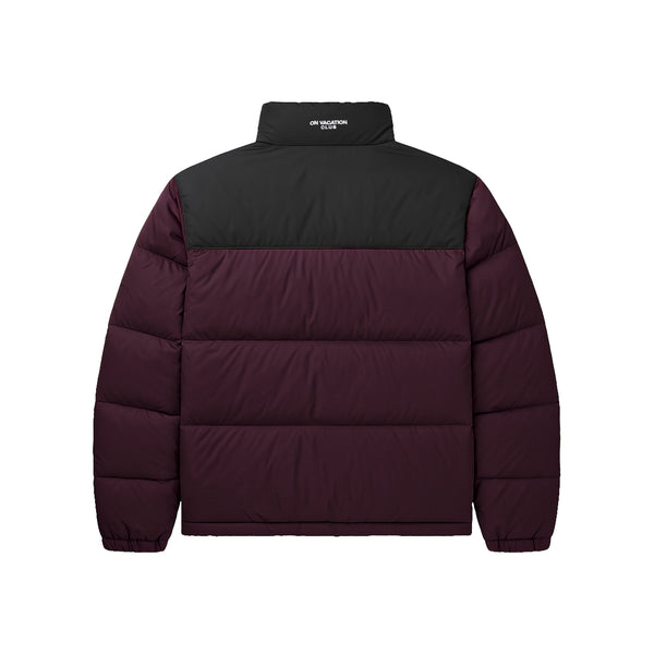 On Vacation Club Members Club Puffer Jacket - Burgundy