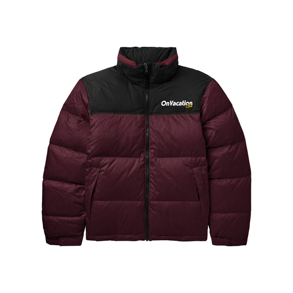 on vacation club Members Club Puffer Jacket - Burgundy