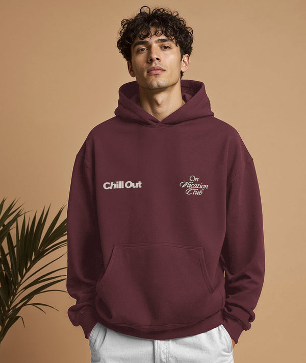 On Vacation Club Chill Out Hoodie - Burgundy