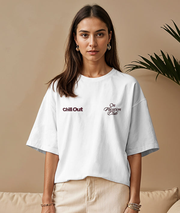 On Vacation Club Chill Out T-Shirt - White