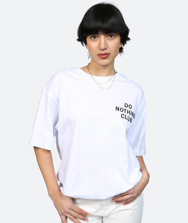 On Vacation Club Do Nothing Club T-Shirt - White