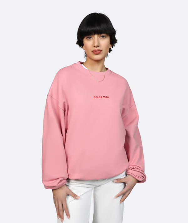 On Vacation Club Dolce Vita Sweater - Rose