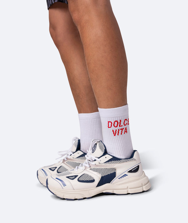 On Vacation Club Dolce Vita Tennis Socks - White