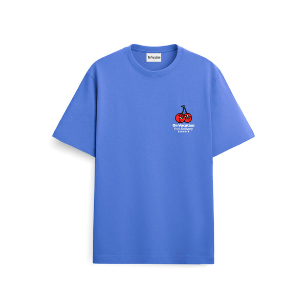 On Vacation Club Fruit Stickers T-Shirt - Blue