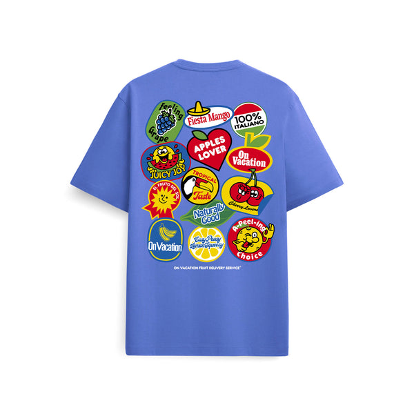 on vacation club Fruit Stickers T-Shirt - Blue