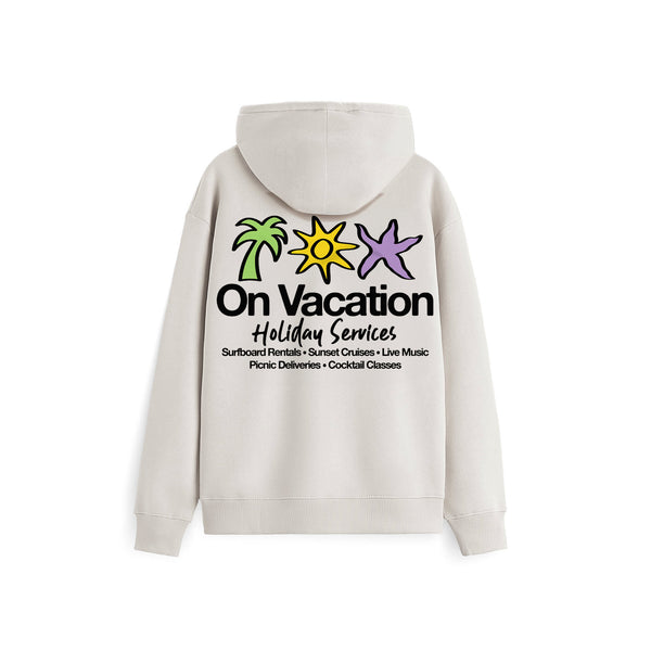 On Vacation Club Holiday Service Hoodie - Off White