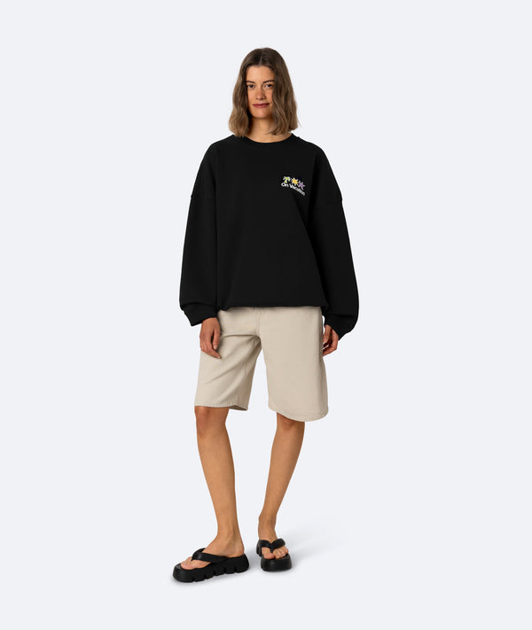 On Vacation Club Holiday Service Sweater - Black